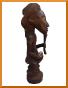 Statue africaine sculptée en bois massif