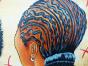 tableau artisanal de coiffeuse africaine