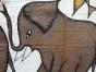 Toile de Korhogo grande Deux éléphants 10KOG11