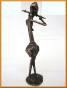 Bronze personnage africain Joueur de flûte 10BZP1