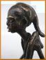 Bronze personnage Paysan africain 10BZP7